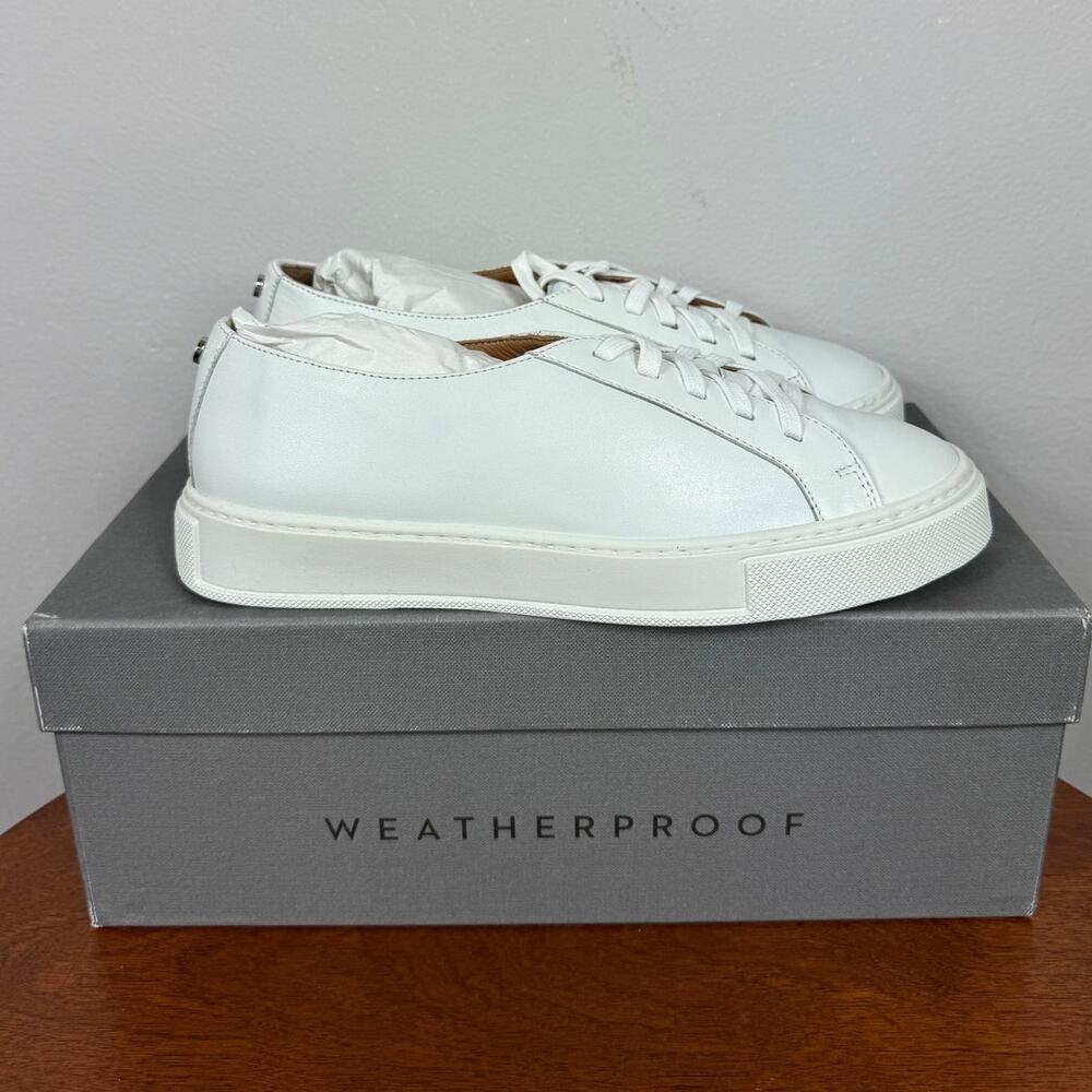 New Aquatalia Ollie Nappa Leather Lace-Up Sneaker in White Women's Size 6 - Picture 5 of 9